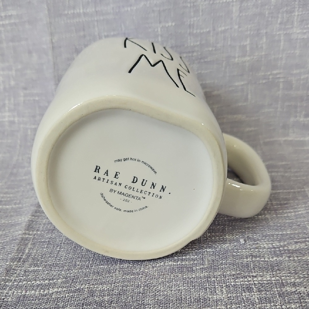 Rae Dunn White Mug with Black 'Kiss Me' Text - Picture 2 of 4